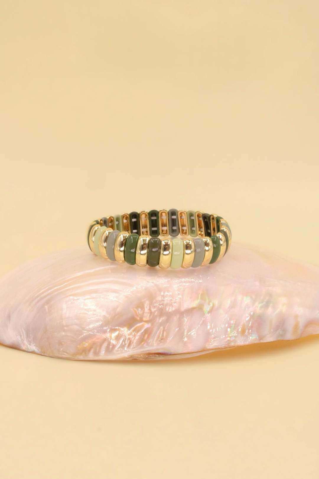Grossiste MAISON OKAMI - Bracelet en laiton doré élastique