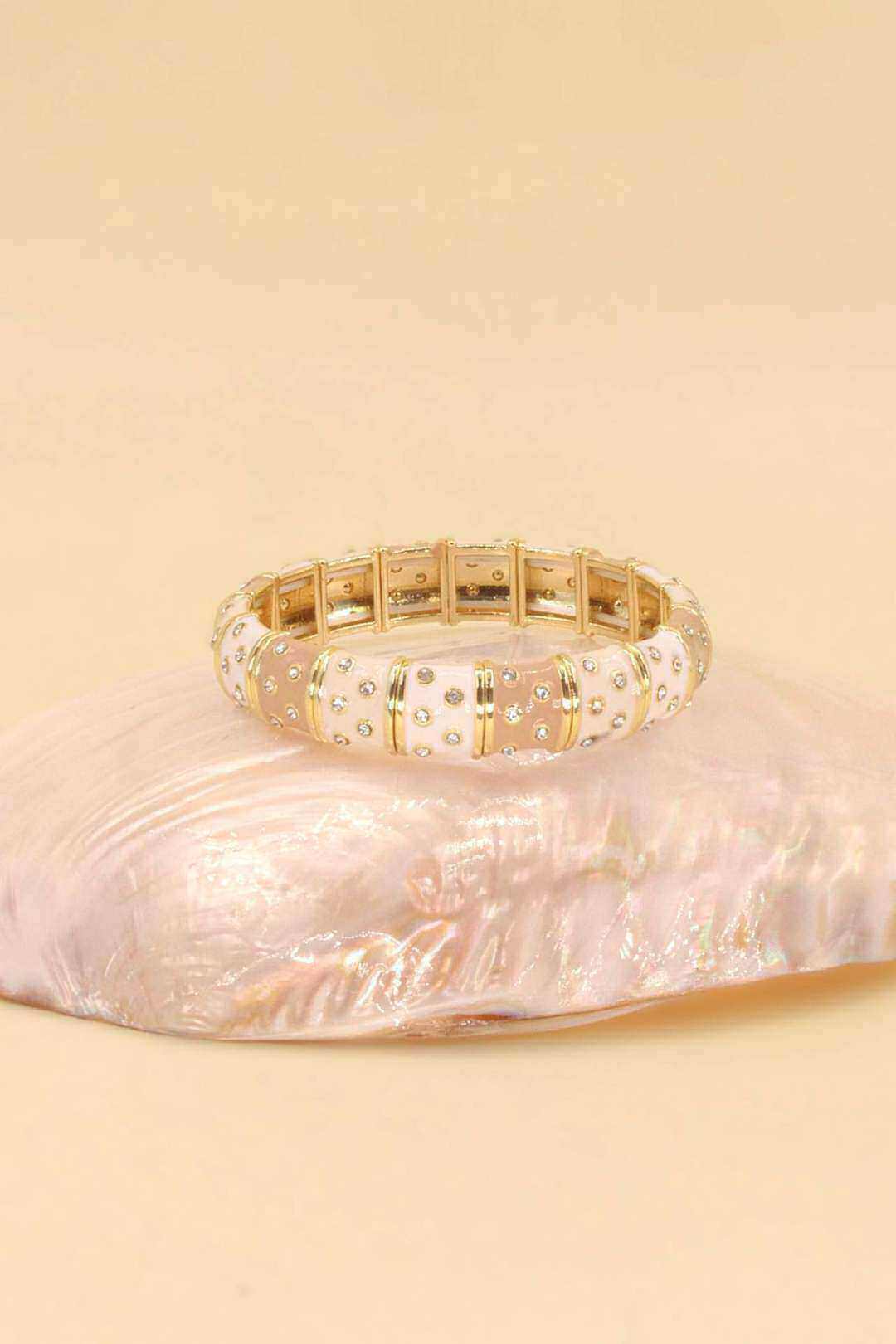Grossiste MAISON OKAMI - Bracelet en laiton doré élastique