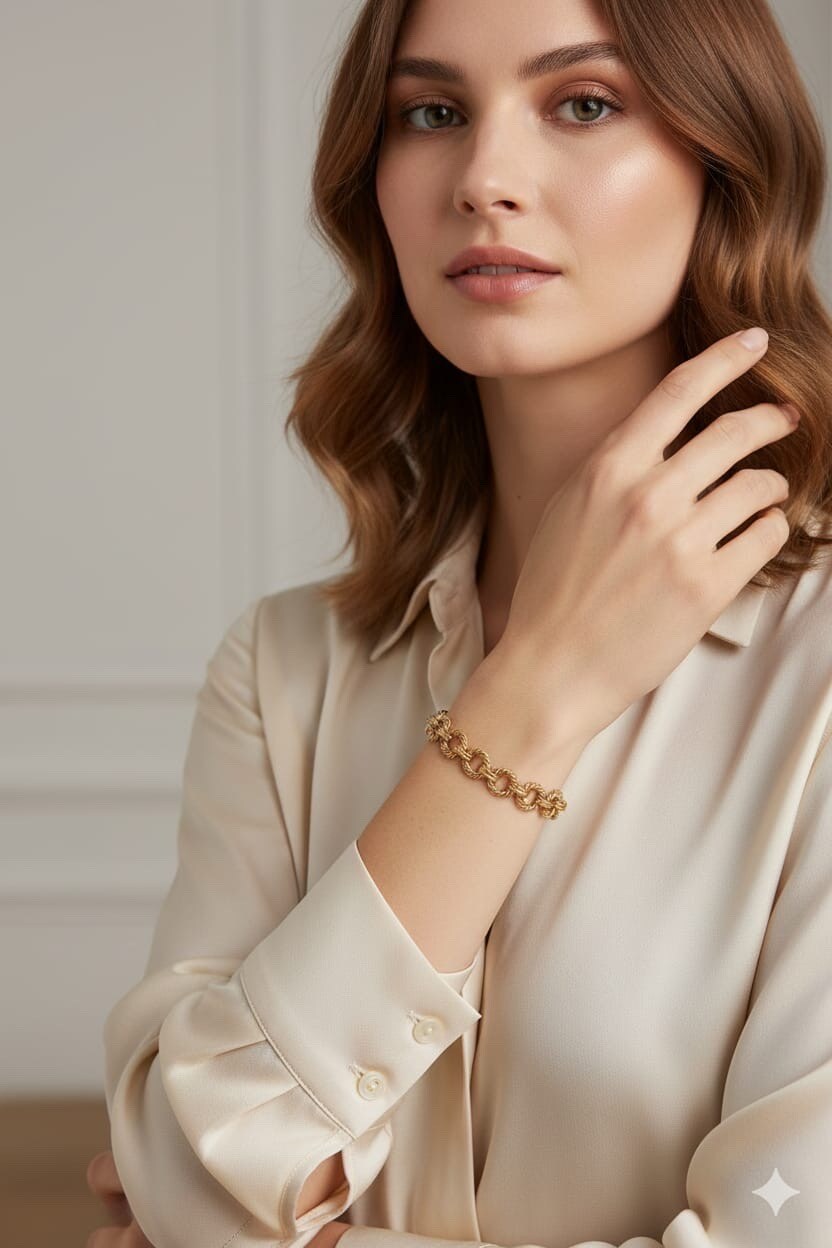 Grossiste MAISON OKAMI - Bracelet en Acier Inoxydable Rétro avec Maillons Tressés