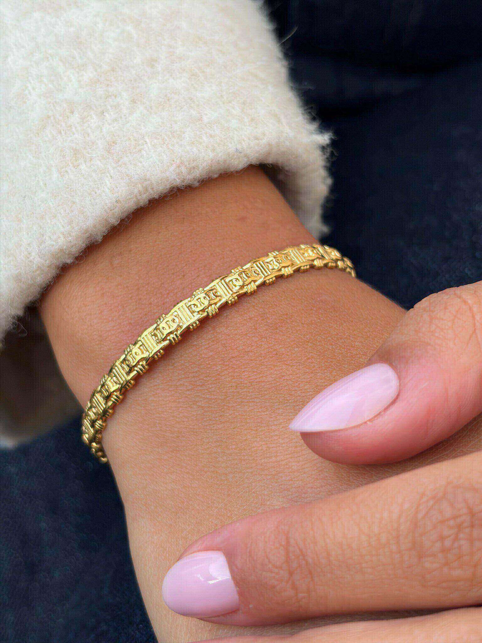 Wholesaler MAISON OKAMI - Stainless Steel Cuff Bracelet with Geometric Design