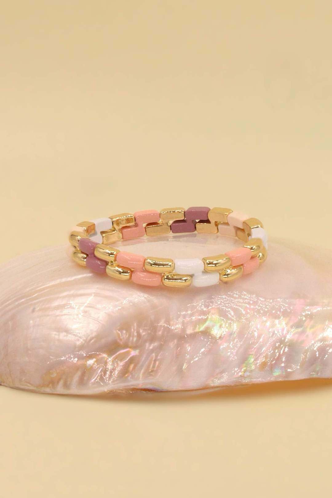 Wholesaler MAISON OKAMI - Elastic gold-plated brass bracelet