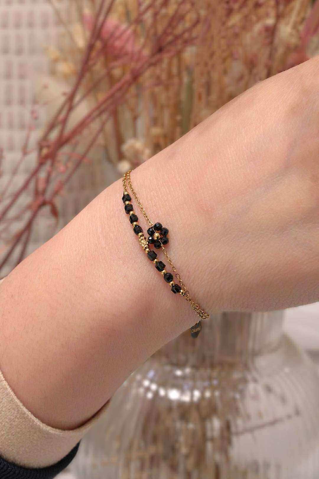 Mayorista MAISON OKAMI - Pulsera de flor de piedra natural | Bra517