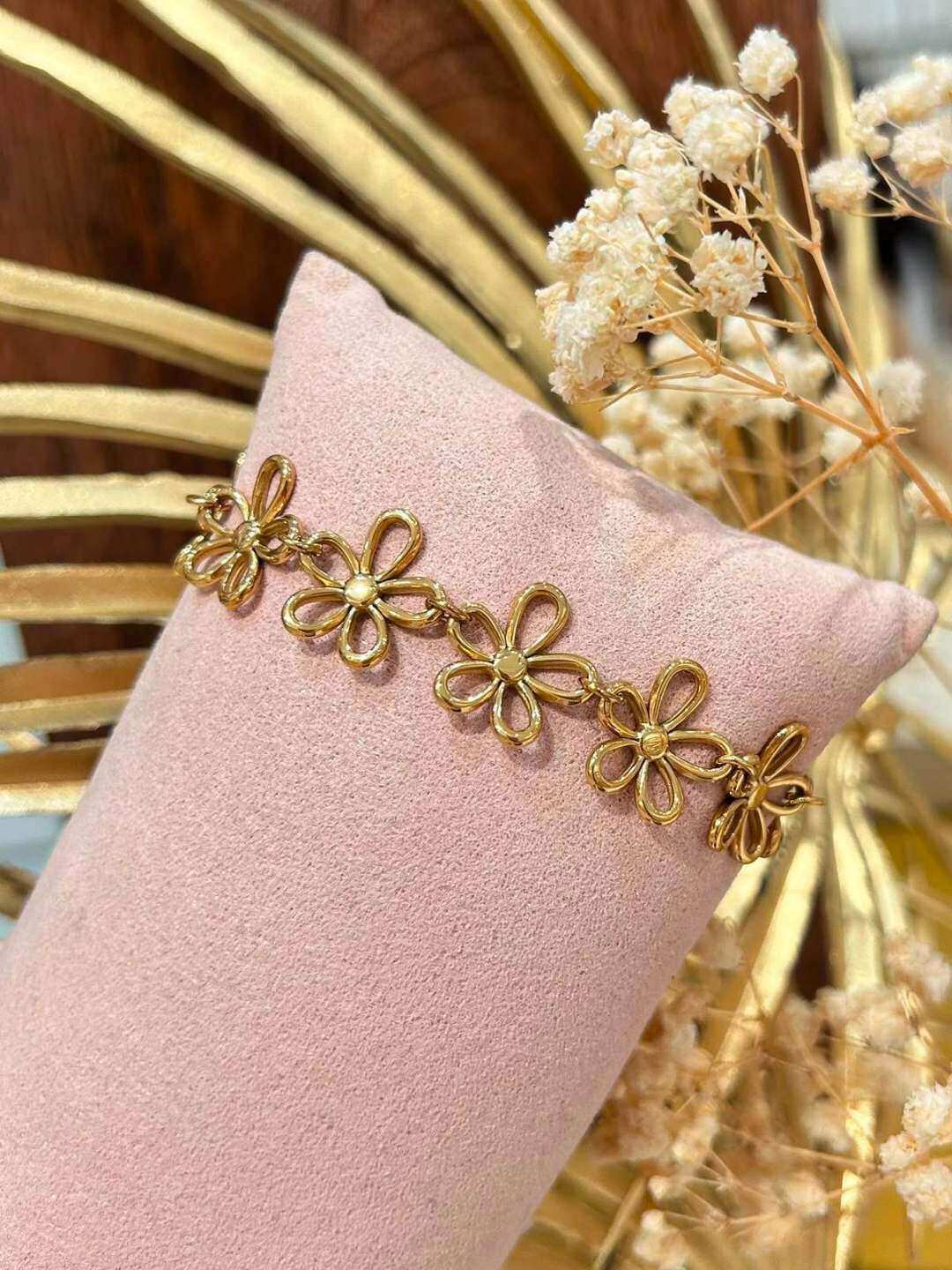Wholesaler MAISON OKAMI - Stainless steel floral bracelet