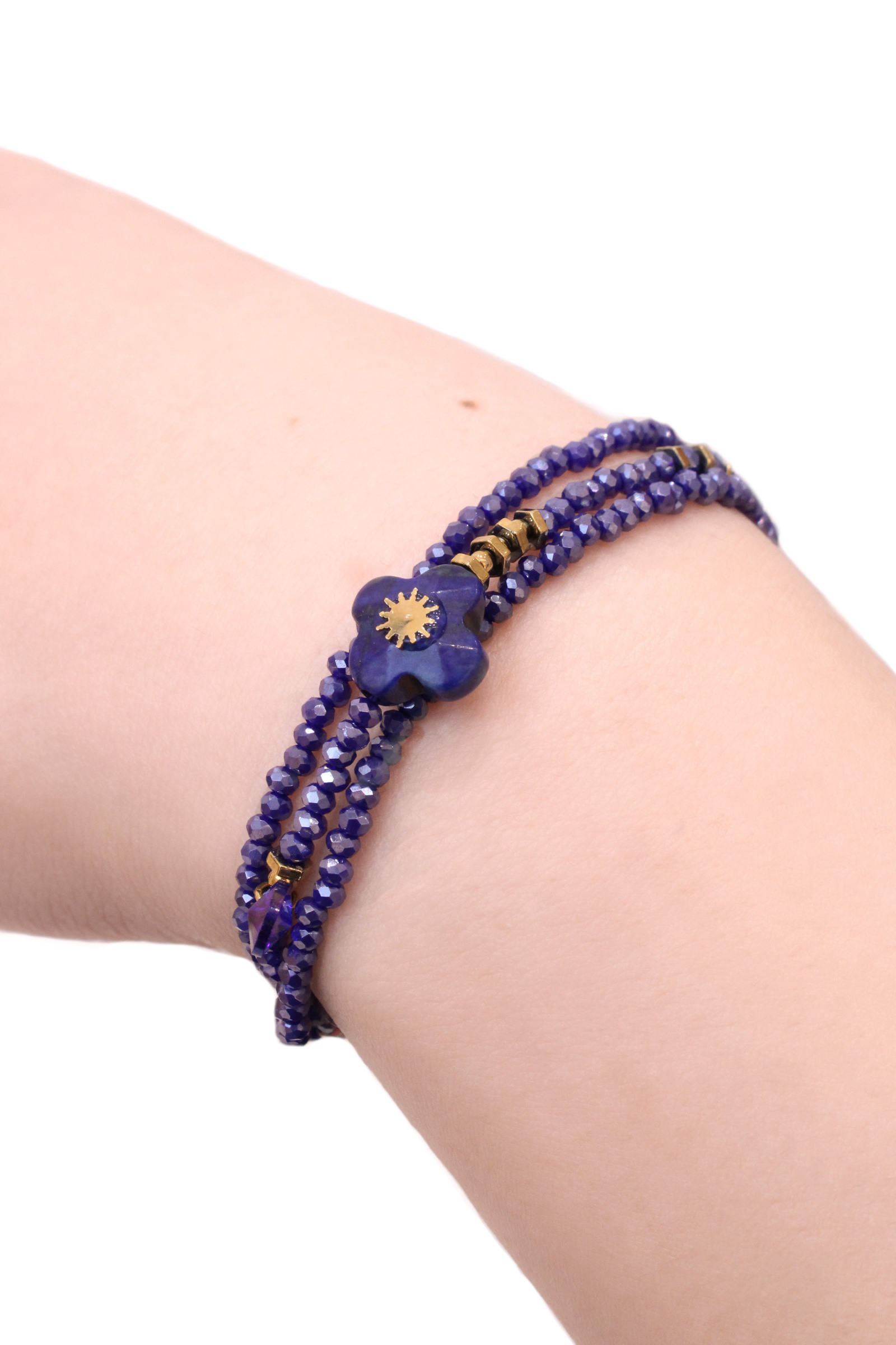 Grossiste MAISON OKAMI - Bracelet et collier deux en un perlé fleur
