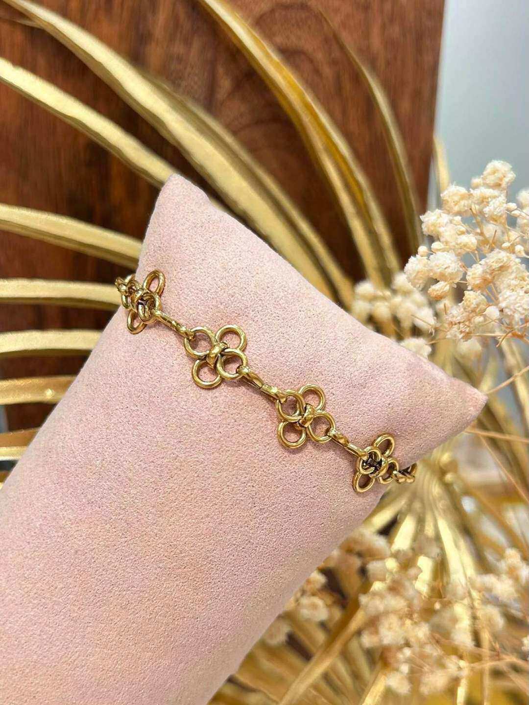 Großhändler MAISON OKAMI - Kettenarmband mit Blumenmuster aus Edelstahl