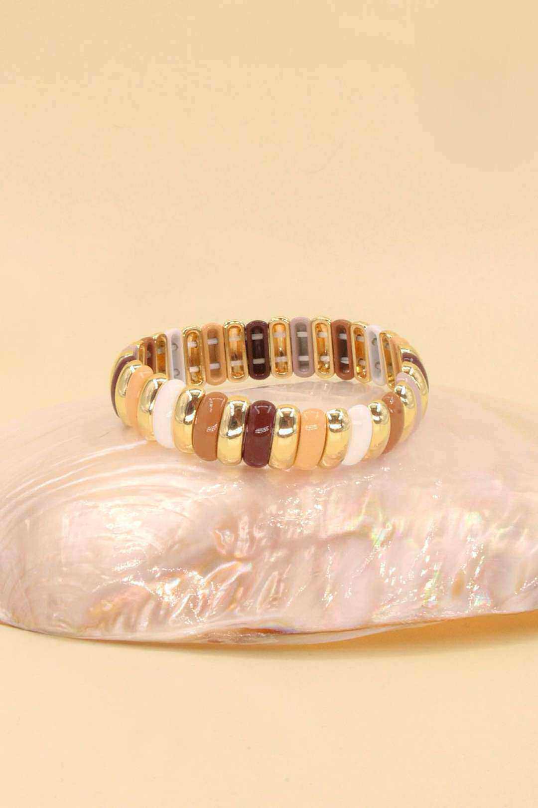 Grossista MAISON OKAMI - Bracciale elastico in ottone dorato