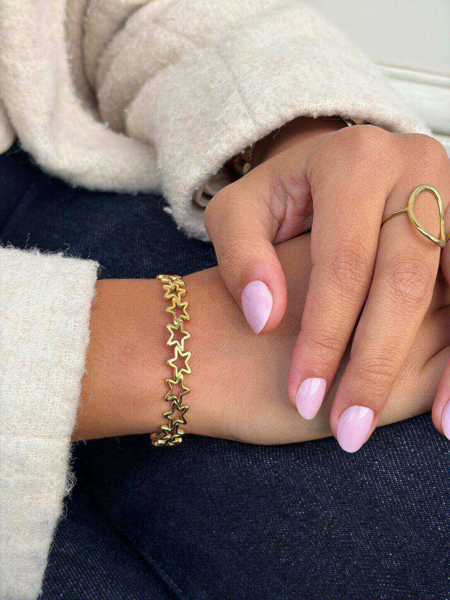 Wholesaler MAISON OKAMI - Starry bangle bracelet in stainless steel