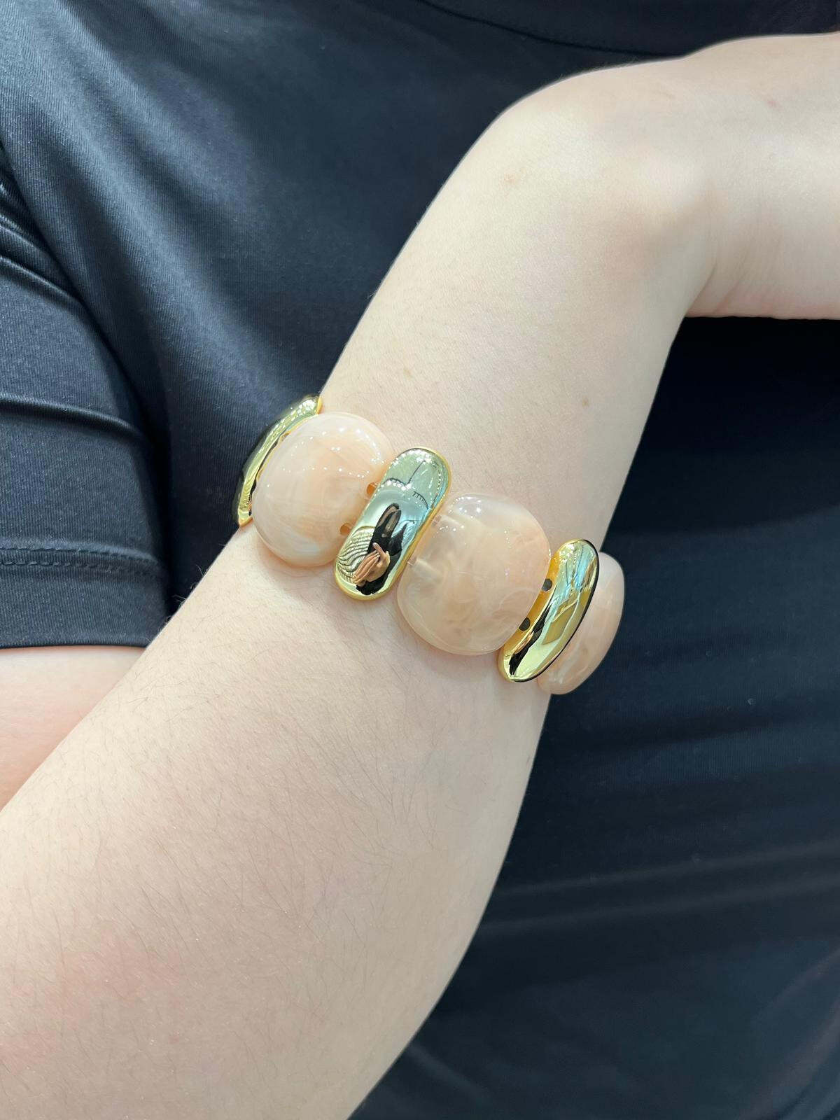 Grossiste MAISON OKAMI - Bracelet chunky en résine marbrée