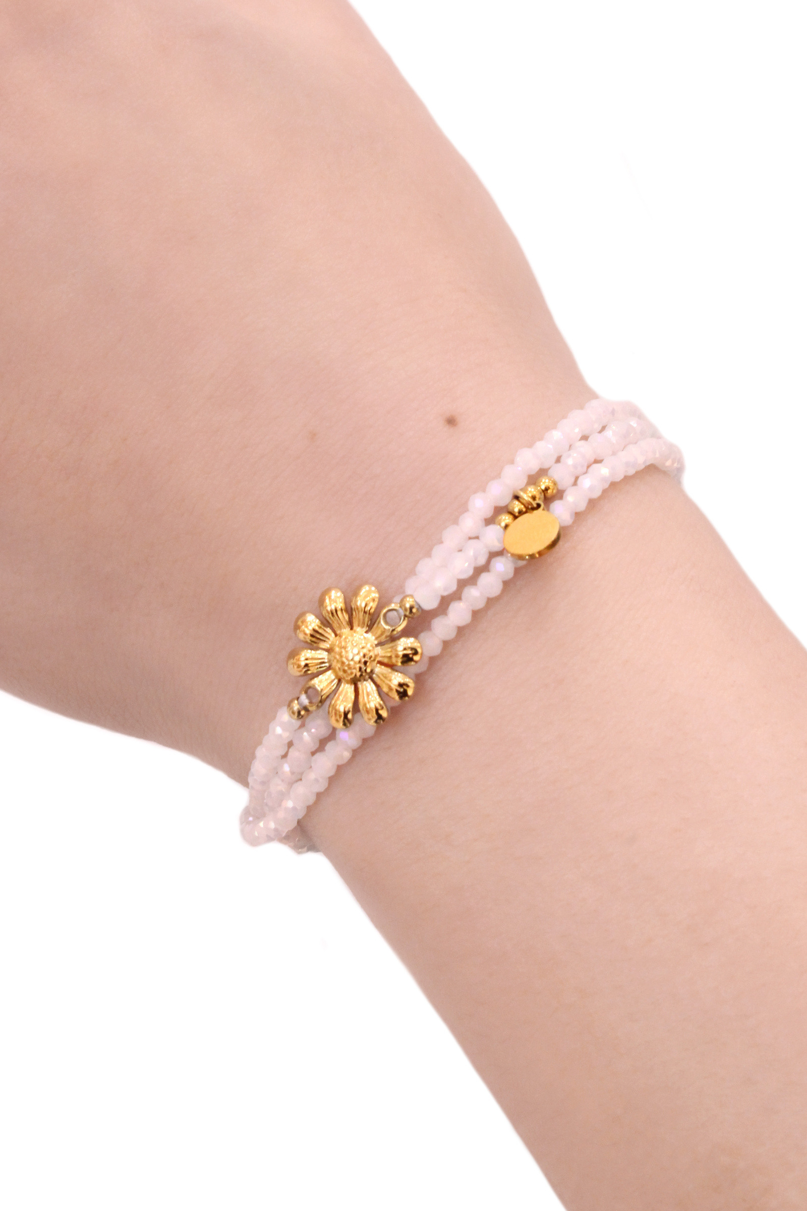 Grossiste MAISON OKAMI - Bracelet collier 2 en 1 avec fleur dorée