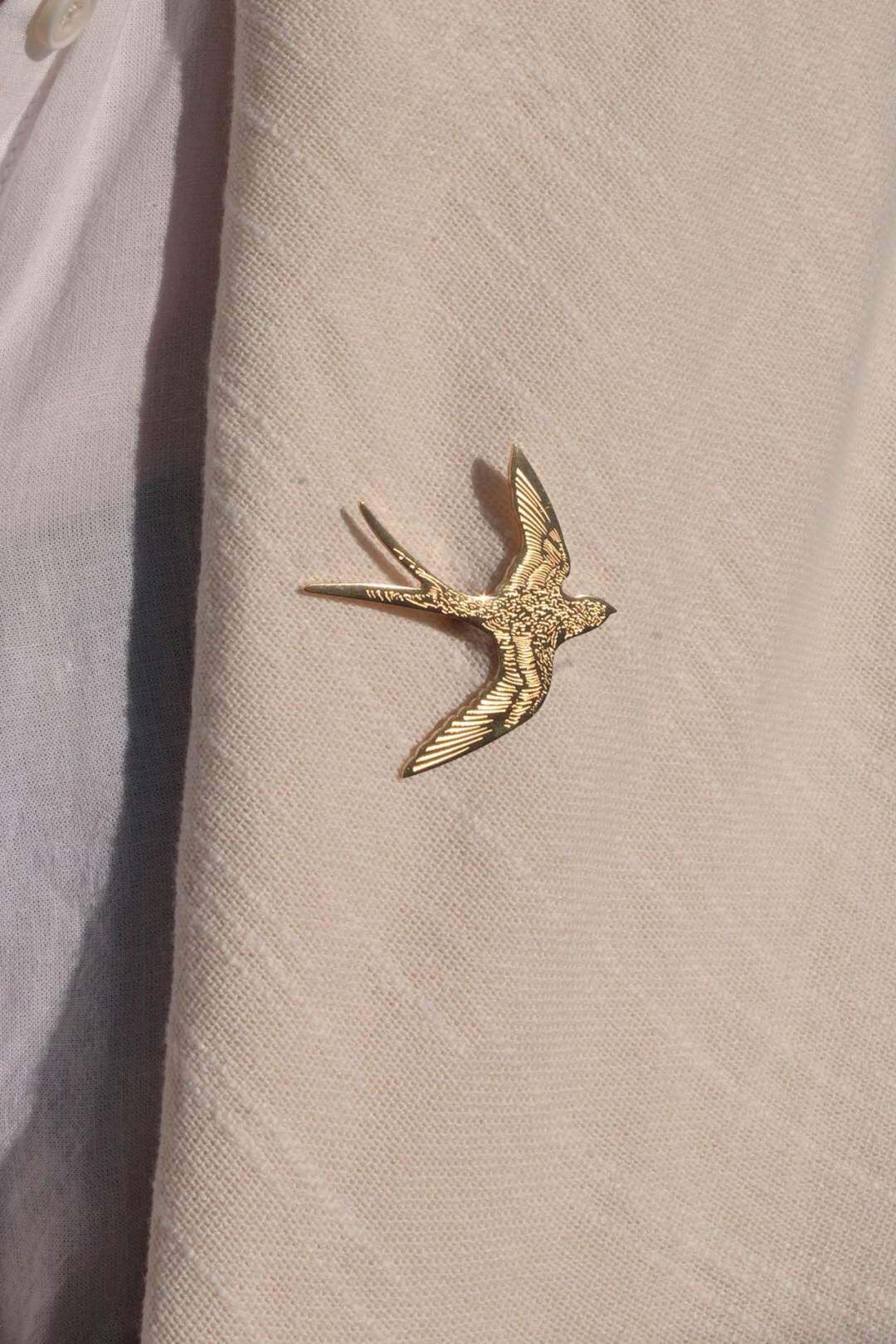 Grossiste MAISON OKAMI - Broche en Acier Inoxydable en Forme d'Oiseau