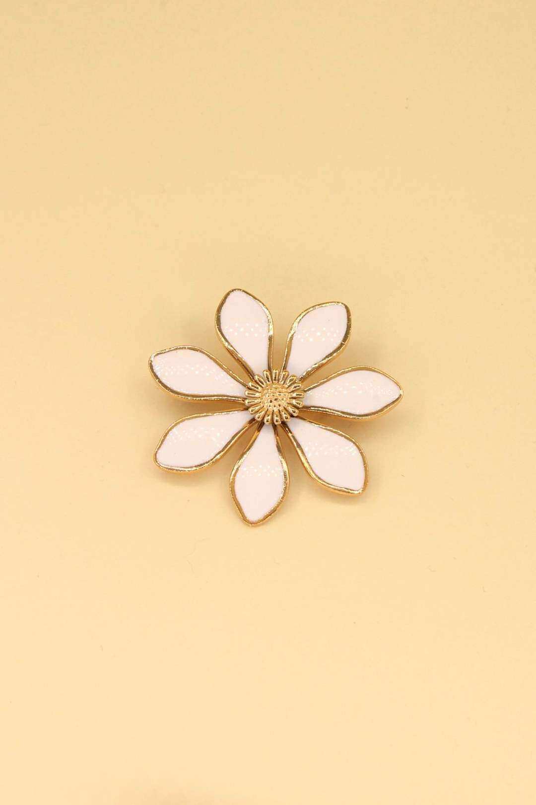 Grossiste MAISON OKAMI - Broche Fleur Émaillée en Acier Inoxydable