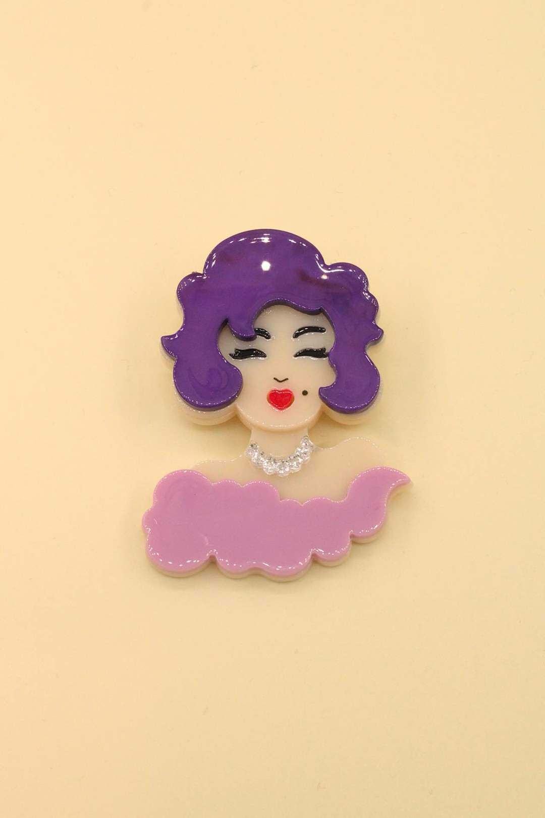 Wholesaler MAISON OKAMI - Matte finish women's portrait brooch