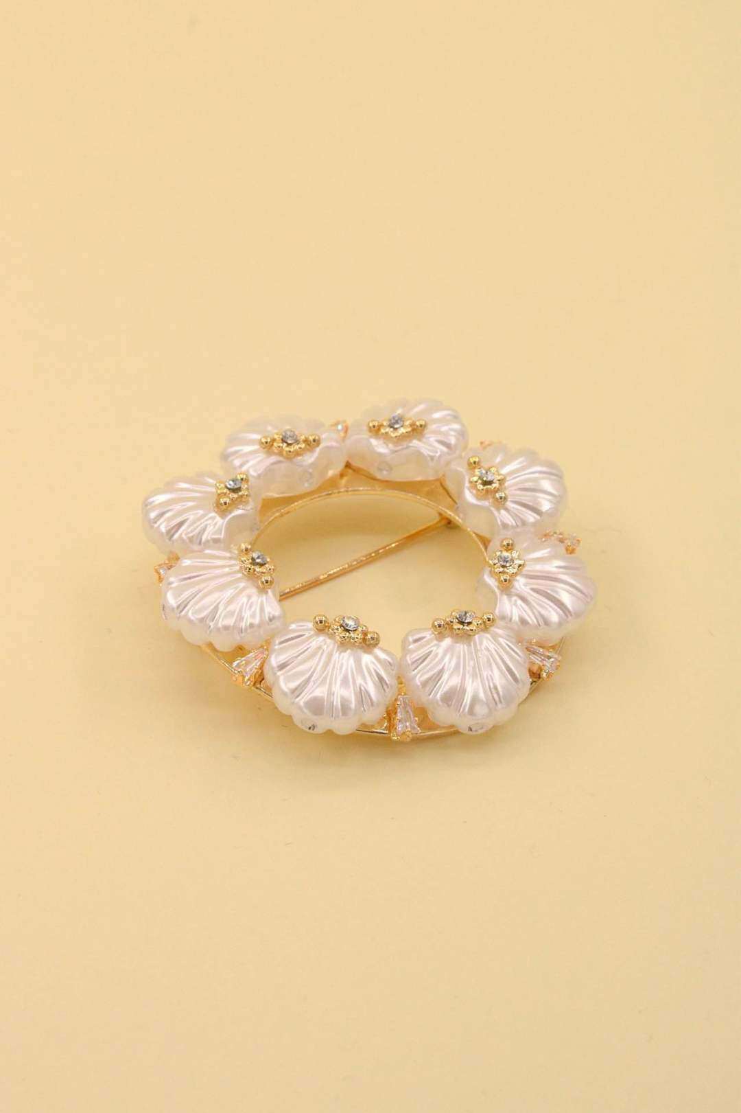Grossiste MAISON OKAMI - Broche fleur acier inoxydable