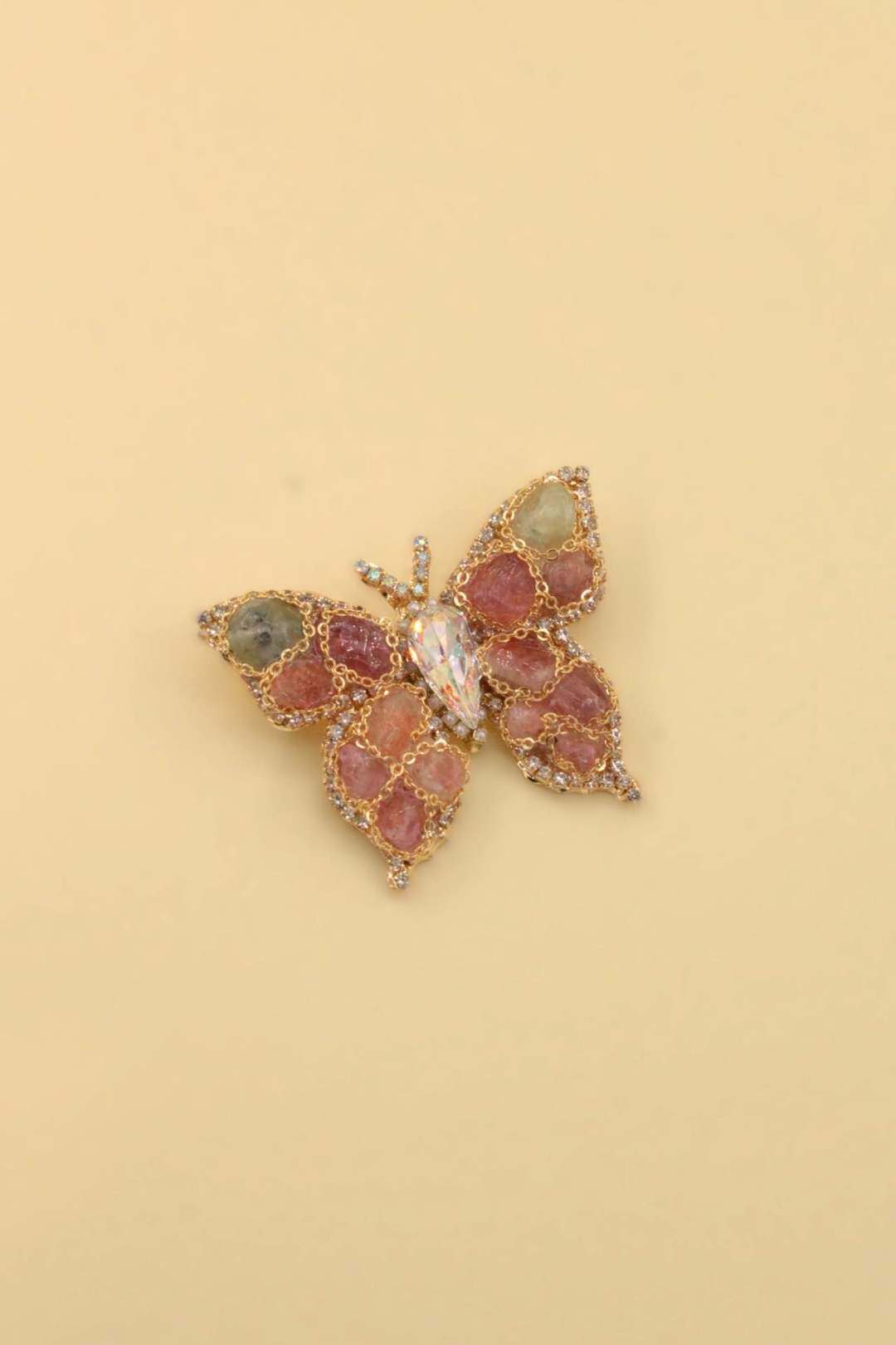 Wholesaler MAISON OKAMI - Butterfly Brooch with Natural Stones