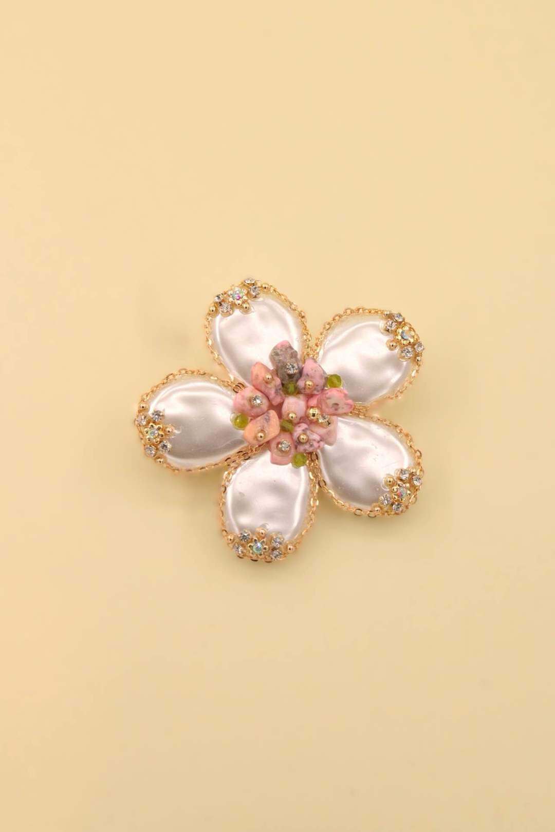 Mayorista MAISON OKAMI - Broche floral, acero inoxidable