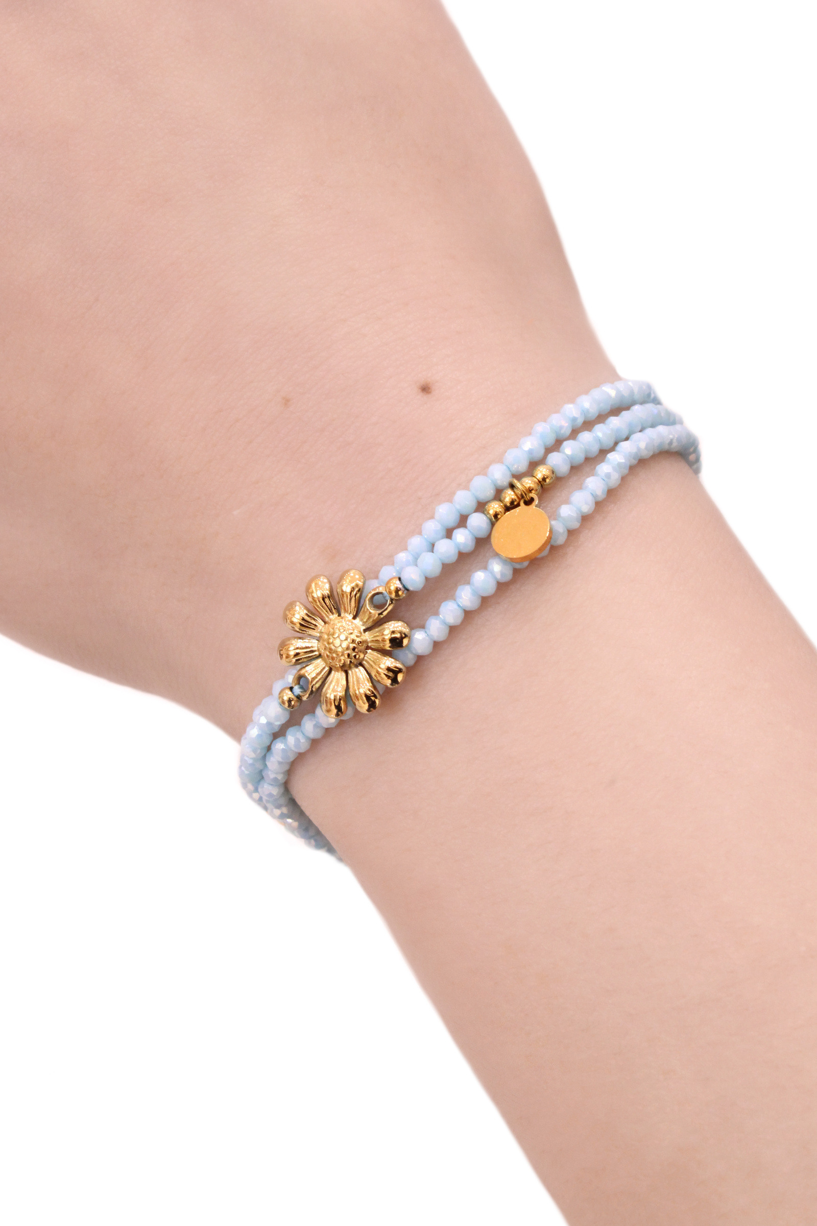 Grossiste MAISON OKAMI - Bracelet collier 2 en 1 avec fleur dorée