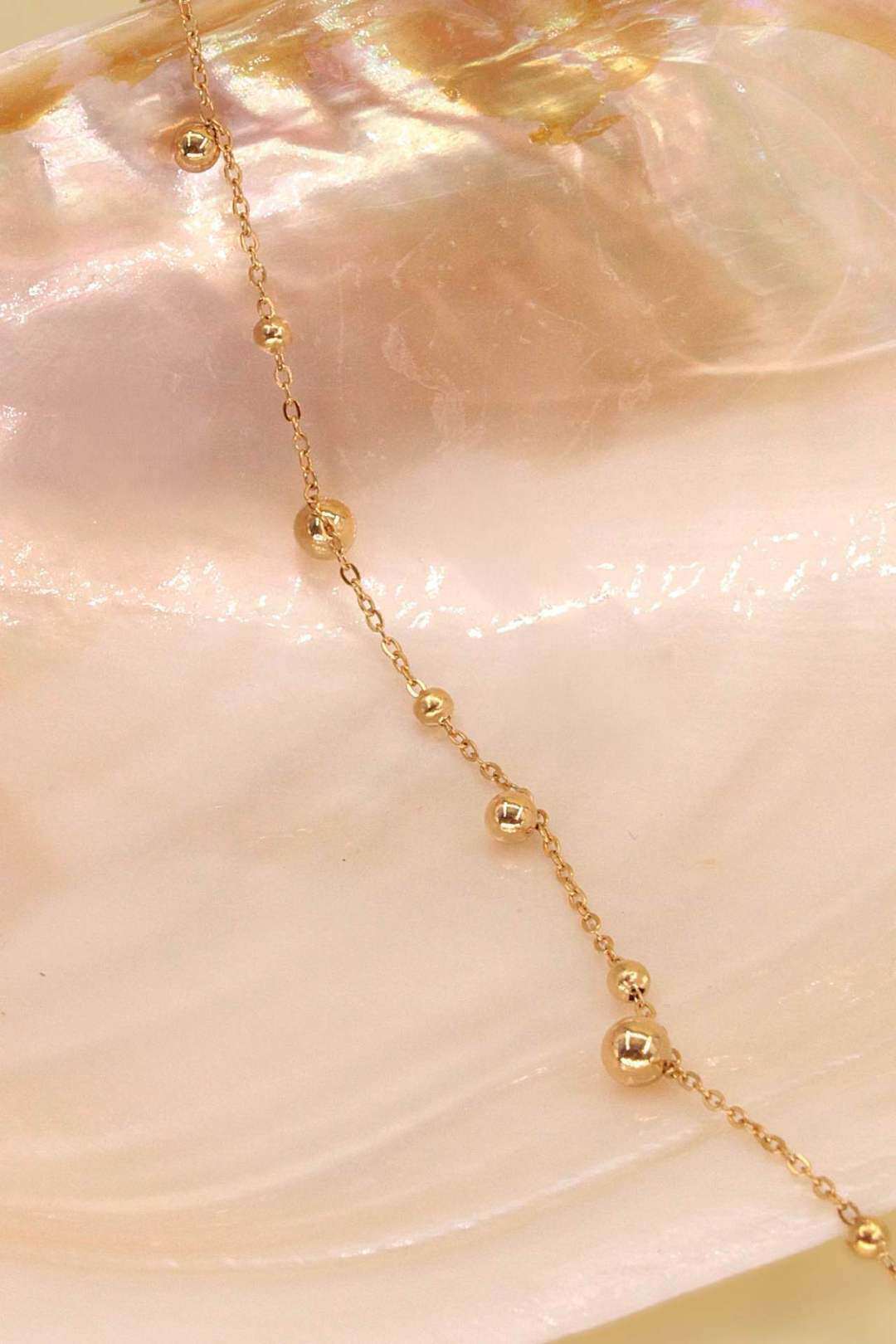 Wholesaler MAISON OKAMI - Stainless steel beaded anklet