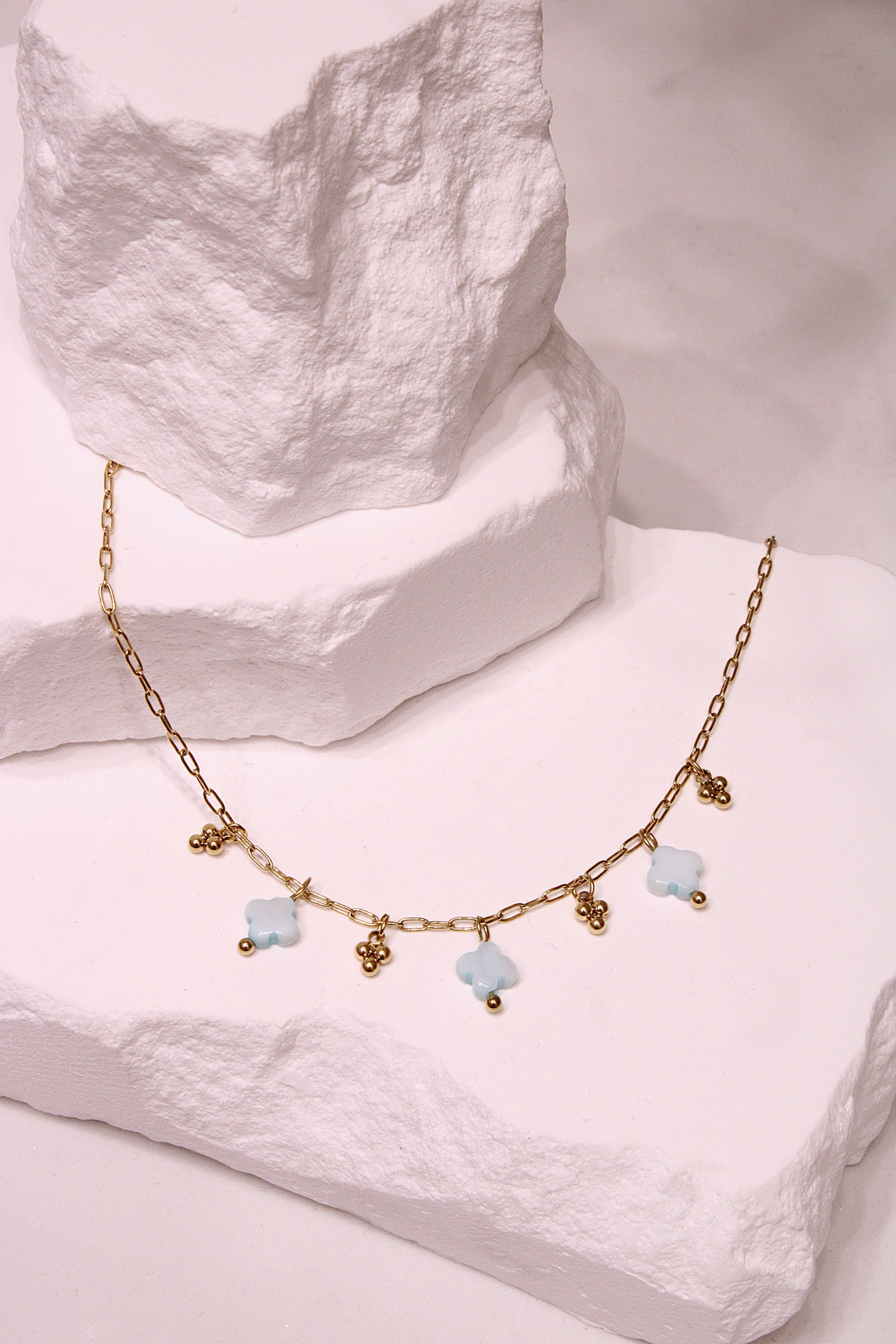 Wholesaler MAISON OKAMI - Elegant ankle chain with natural stones