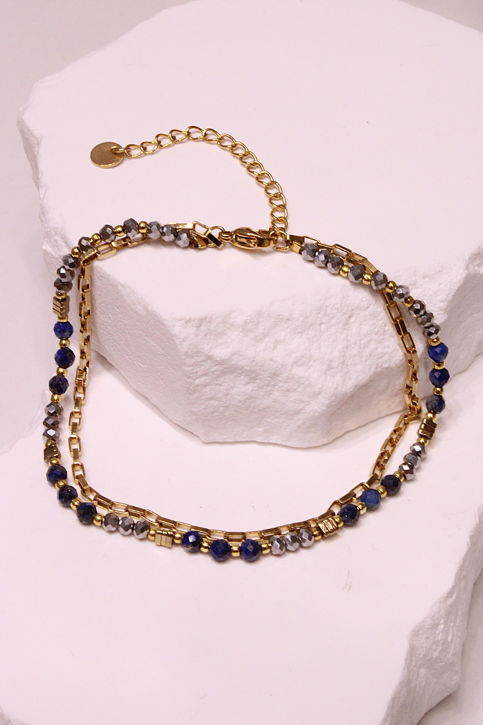 Wholesaler MAISON OKAMI - Elegant ankle chain in natural stones