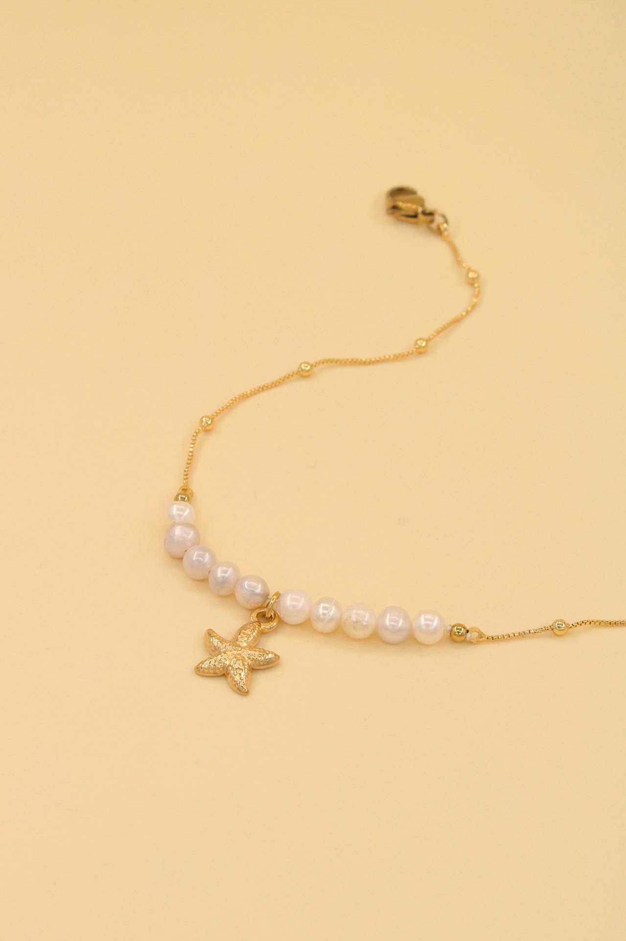 Mayorista MAISON OKAMI - Tobillera de estrella de acero inoxidable con cuentas