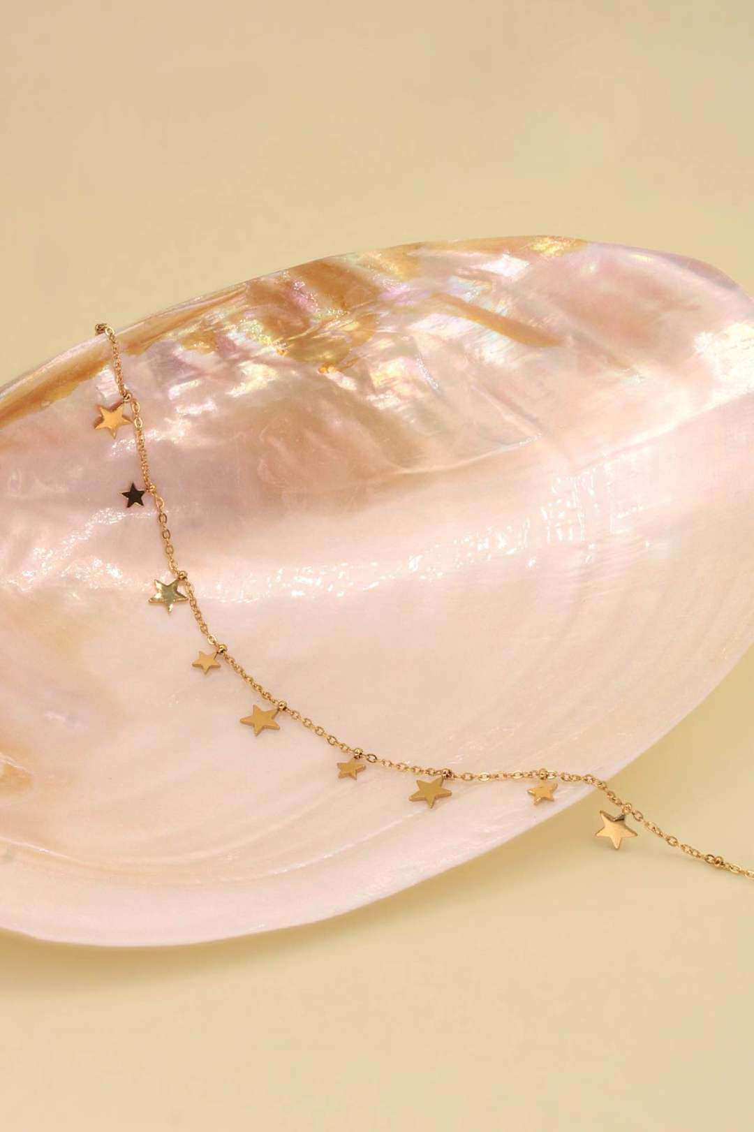 Grossiste MAISON OKAMI - Chaîne de cheville étoiles acier inoxydable