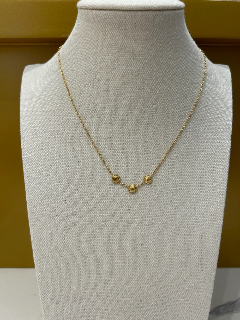 Grossiste MAISON OKAMI - Collier à trois pendentifs ronds gravés