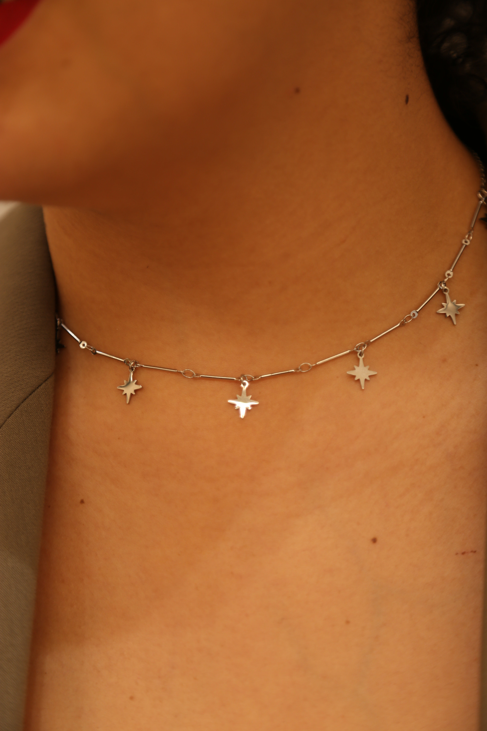 Wholesaler MAISON OKAMI - Delicate necklace with star pendants