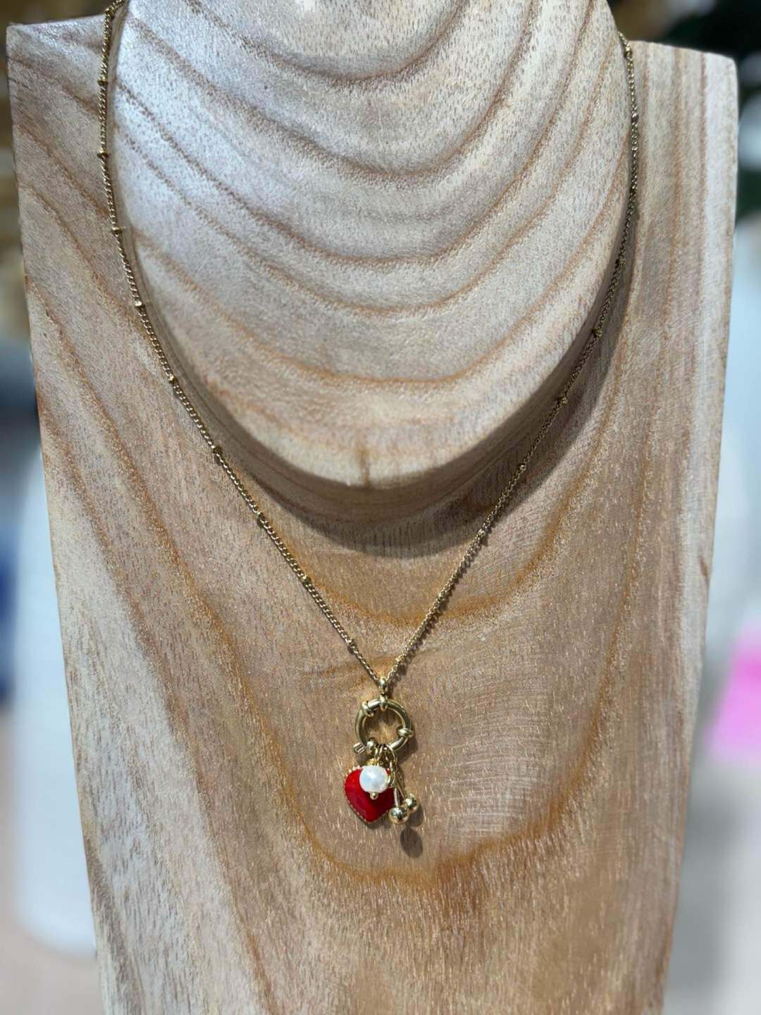 Mayorista MAISON OKAMI - Collar de acero inoxidable con corazón y llave