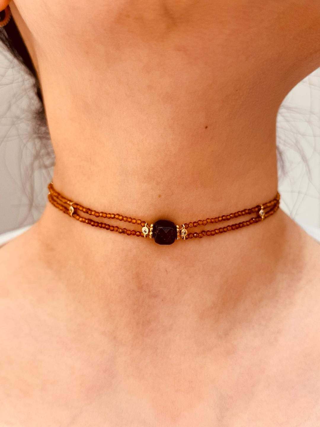 Wholesaler MAISON OKAMI - Double Layer Stone Necklace