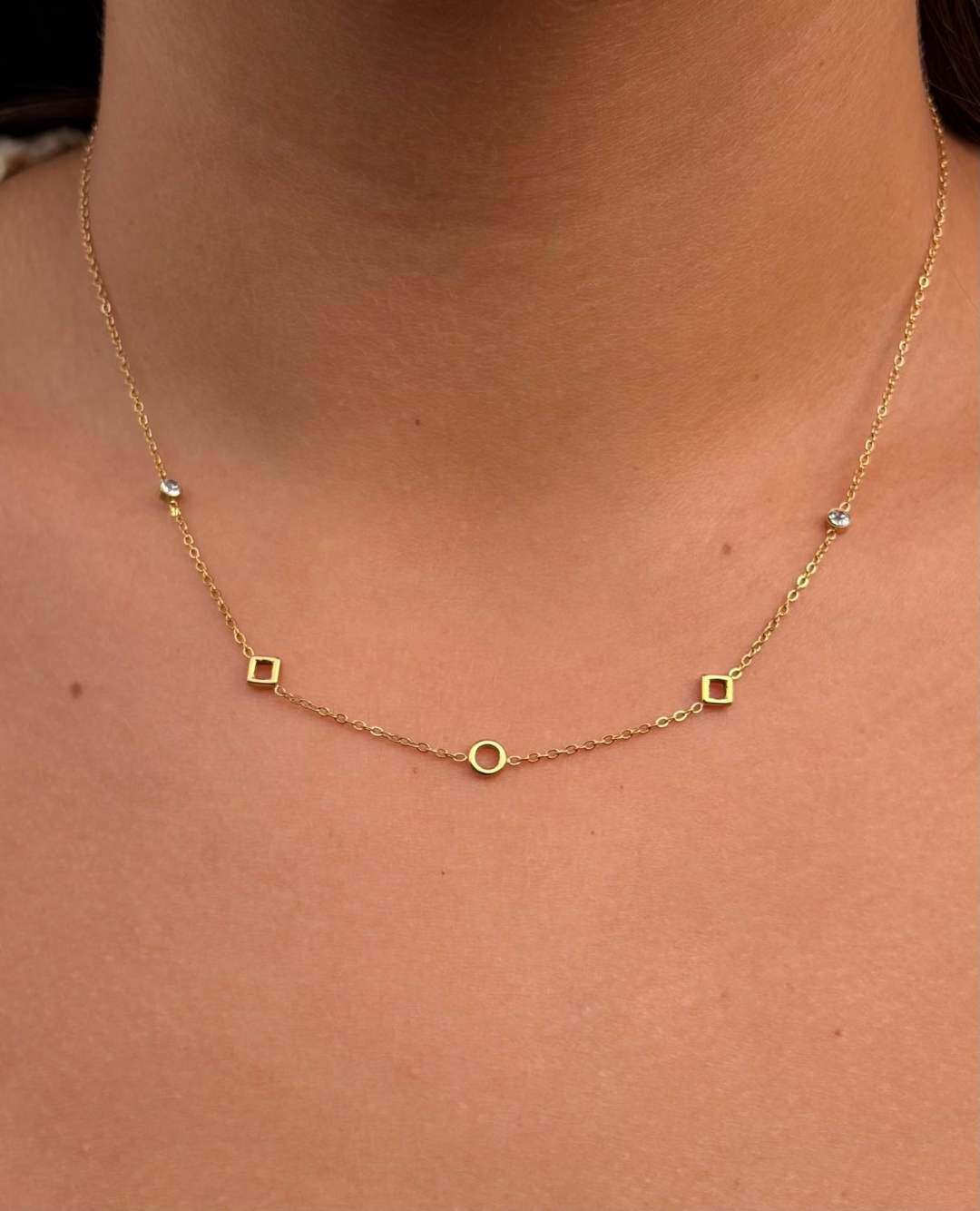 Wholesaler MAISON OKAMI - Stainless Steel Necklace with Geometric Details