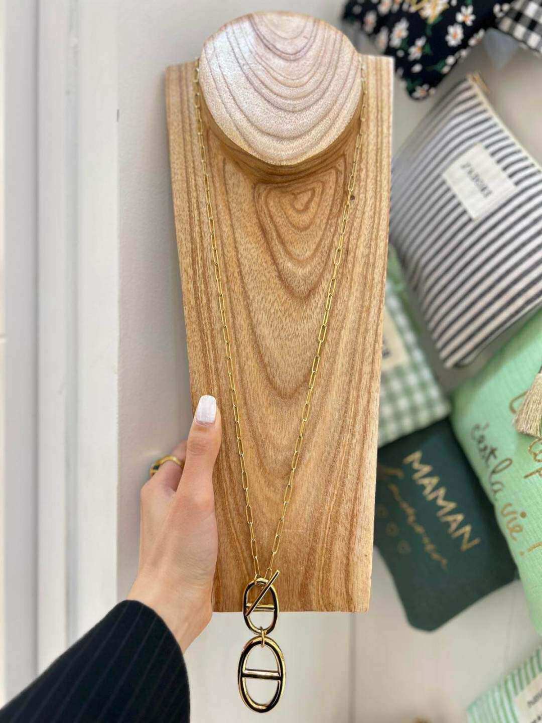 Grossista MAISON OKAMI - Collana a catena in acciaio inox con doppi anelli