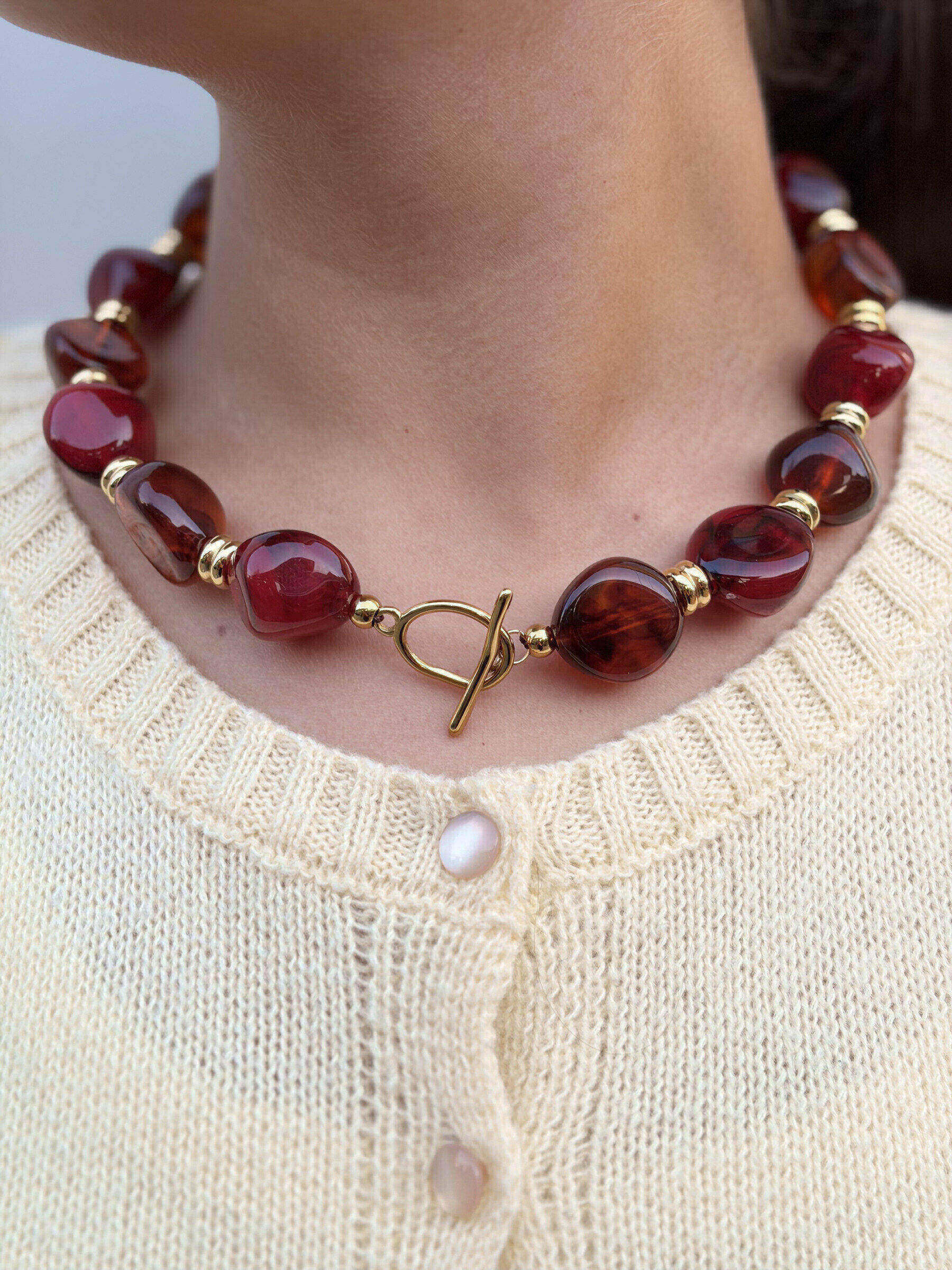 Mayorista MAISON OKAMI - Collar elegante de perlas con cierre dorado