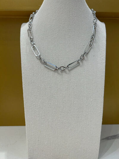 Wholesaler MAISON OKAMI - Chain necklace with large rectangular links Wholesaler MAISON OKAMI - Chain necklace with large rectangular links
