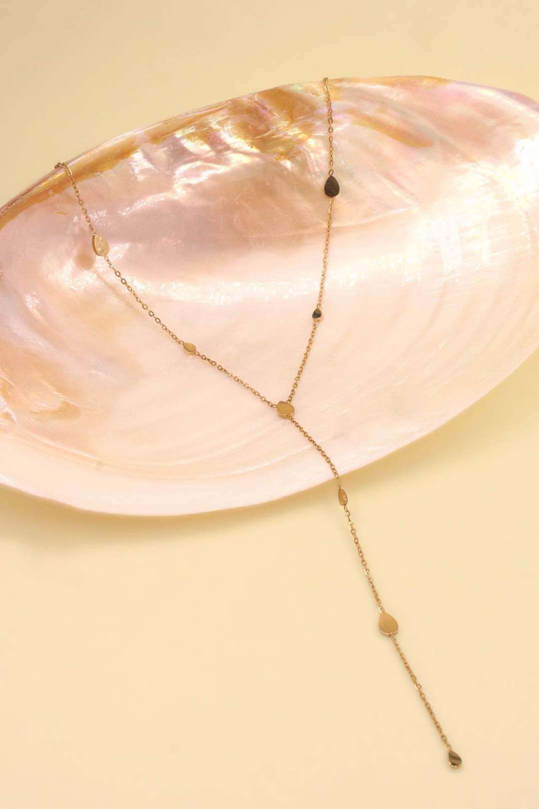 Grossiste MAISON OKAMI - Collier Y goutte acier inoxydable