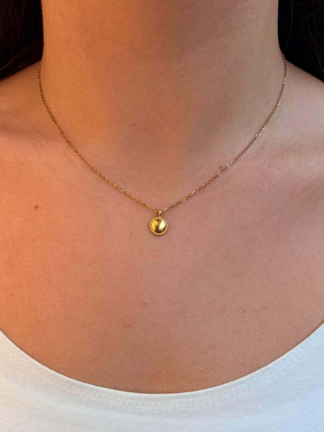 Wholesaler MAISON OKAMI - Stainless Steel Necklace with Sleek Medallion