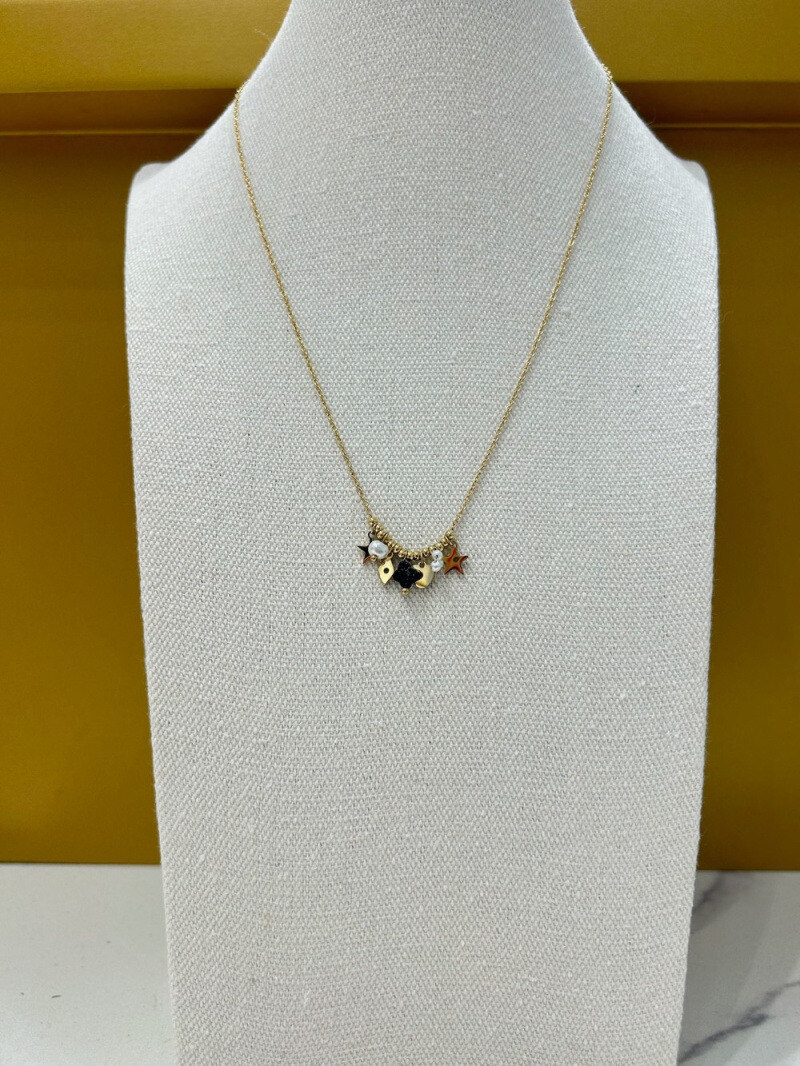 Grossiste MAISON OKAMI - Collier pendentif pierres et perles