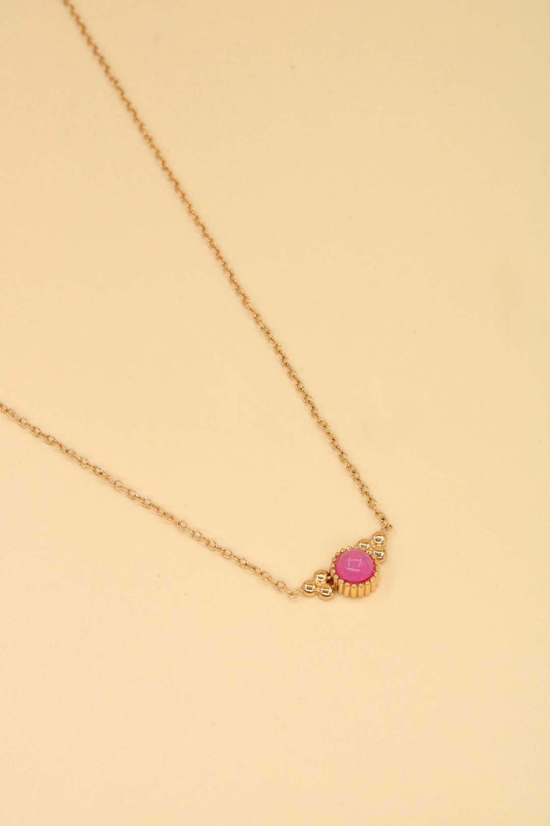 Wholesaler MAISON OKAMI - Stainless Steel Necklace with Natural Stone and Elegant Details