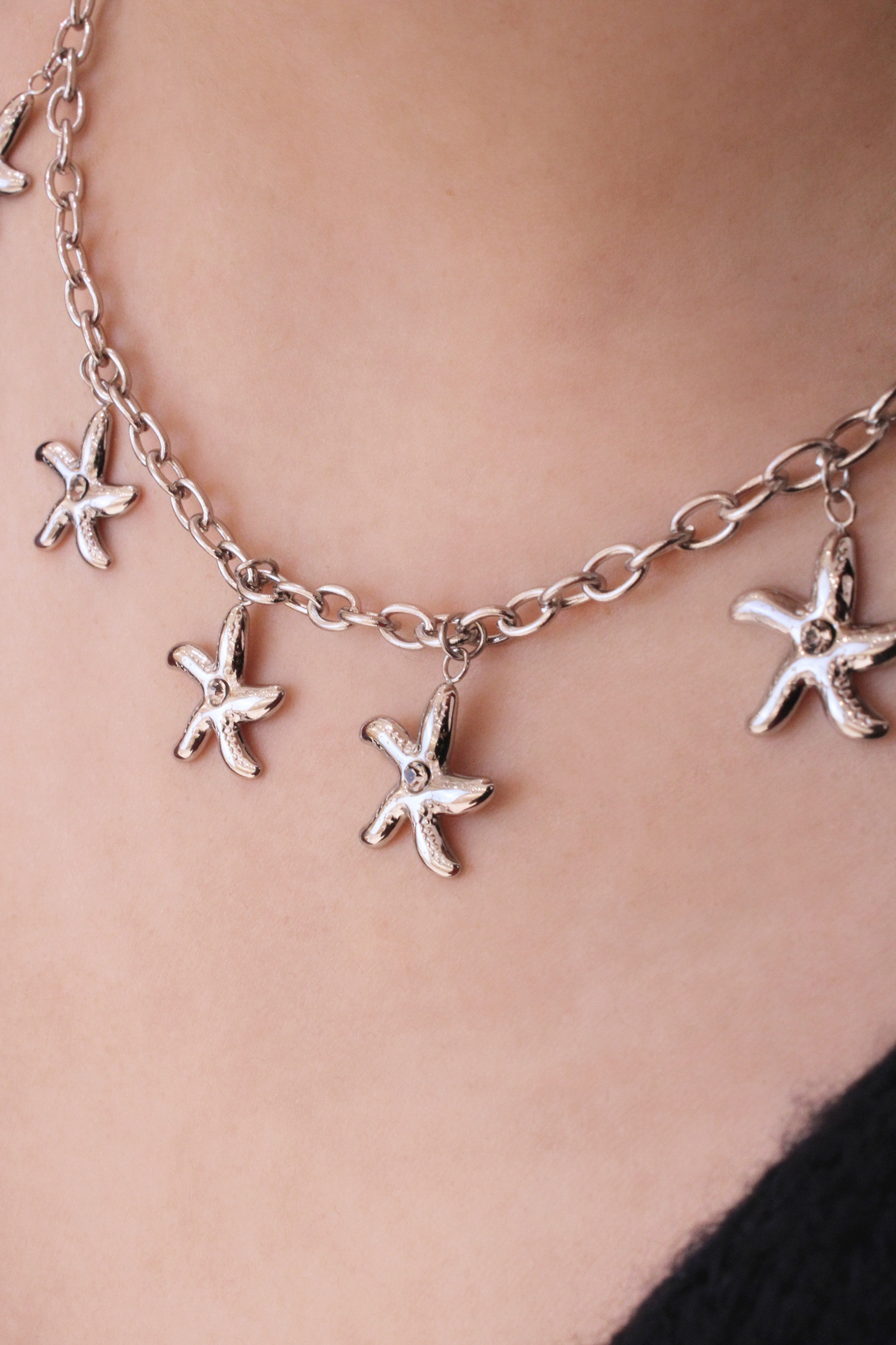 Grossiste MAISON OKAMI - Collier chaîne médailles étoiles de mer
