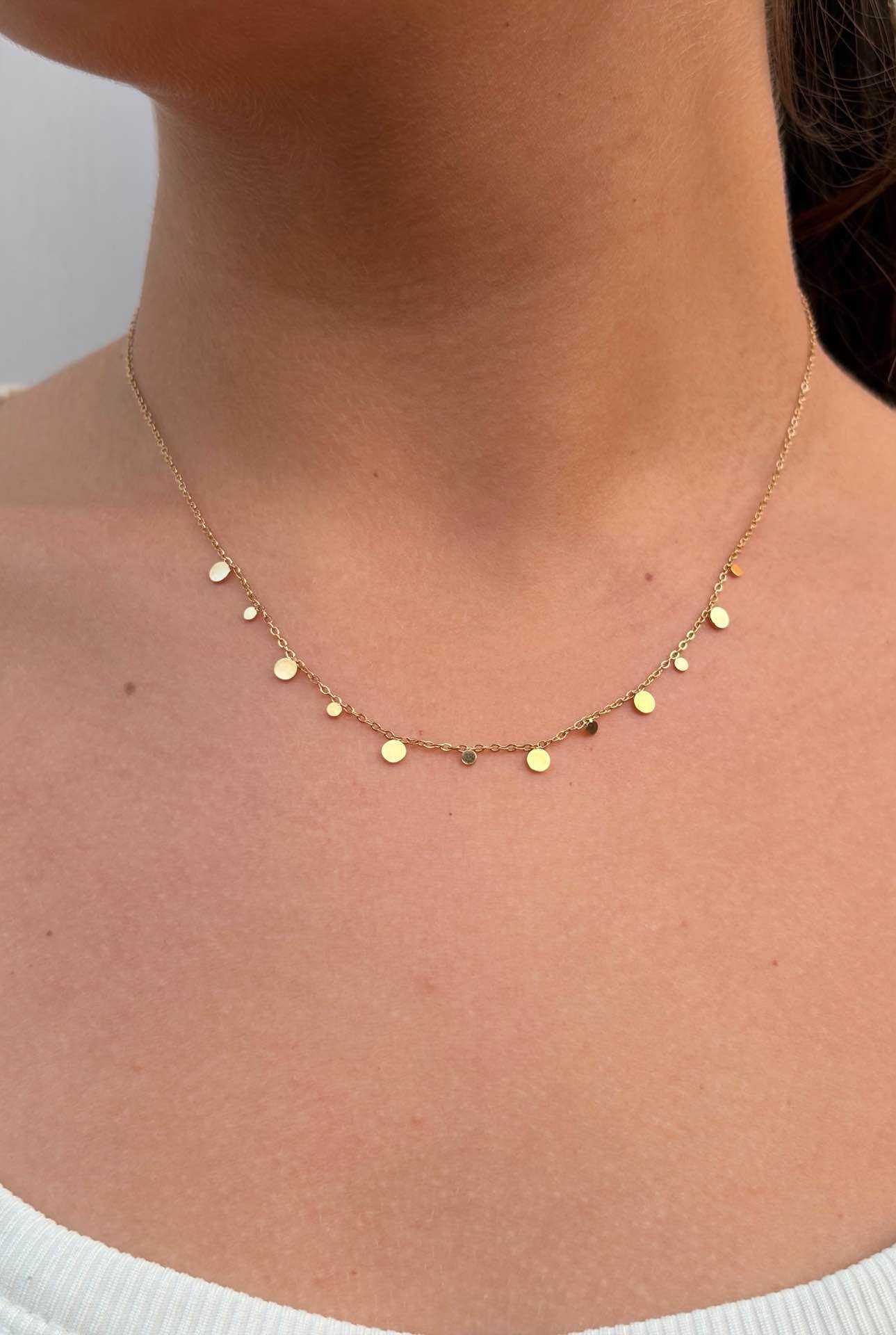 Grossiste MAISON OKAMI - Collier délicat en acier inoxydable avec disques suspendus