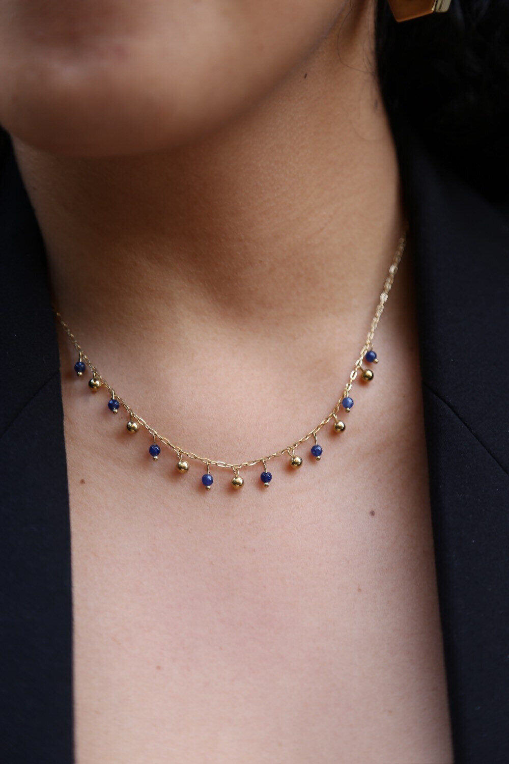 Wholesaler MAISON OKAMI - Elegant necklace with tassels adorned with fine pearls
