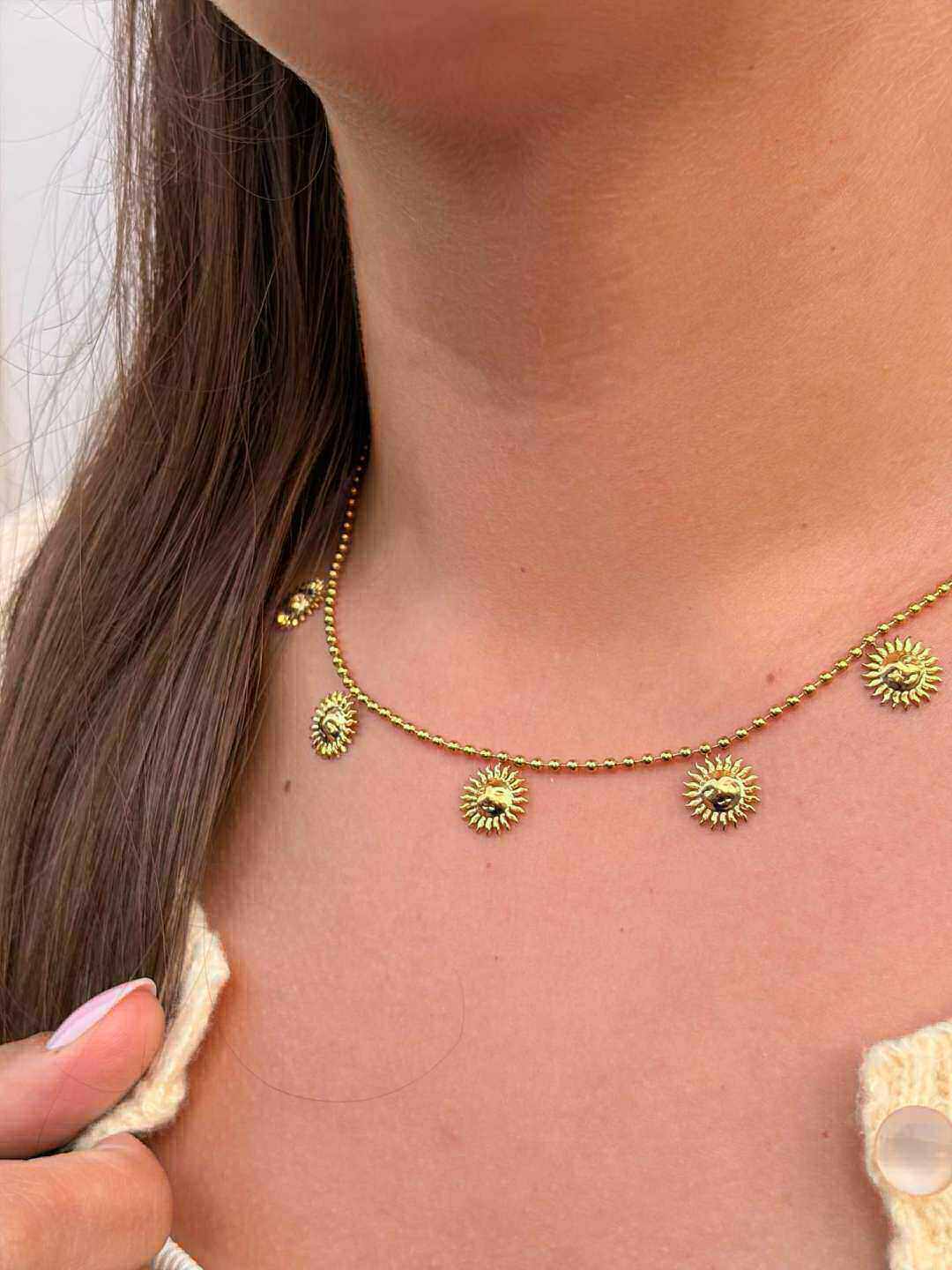 Wholesaler MAISON OKAMI - Stainless Steel Necklace with Solar Patterns
