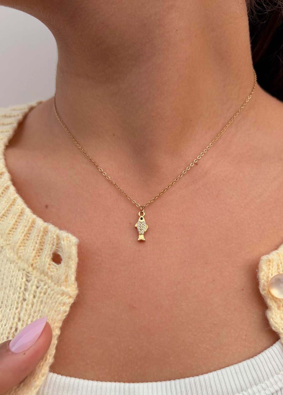 Grossiste MAISON OKAMI - Collier en acier inoxydable avec pendentif poisson délicat