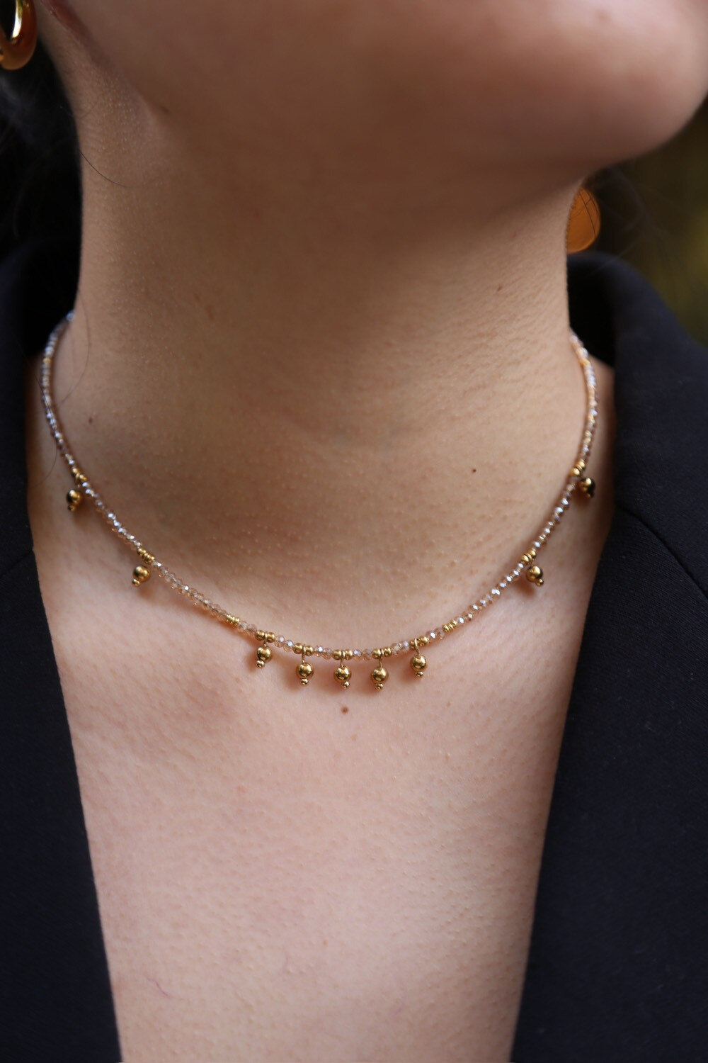 Grossiste MAISON OKAMI - Collier double rang avec perles et pendentif étoilé