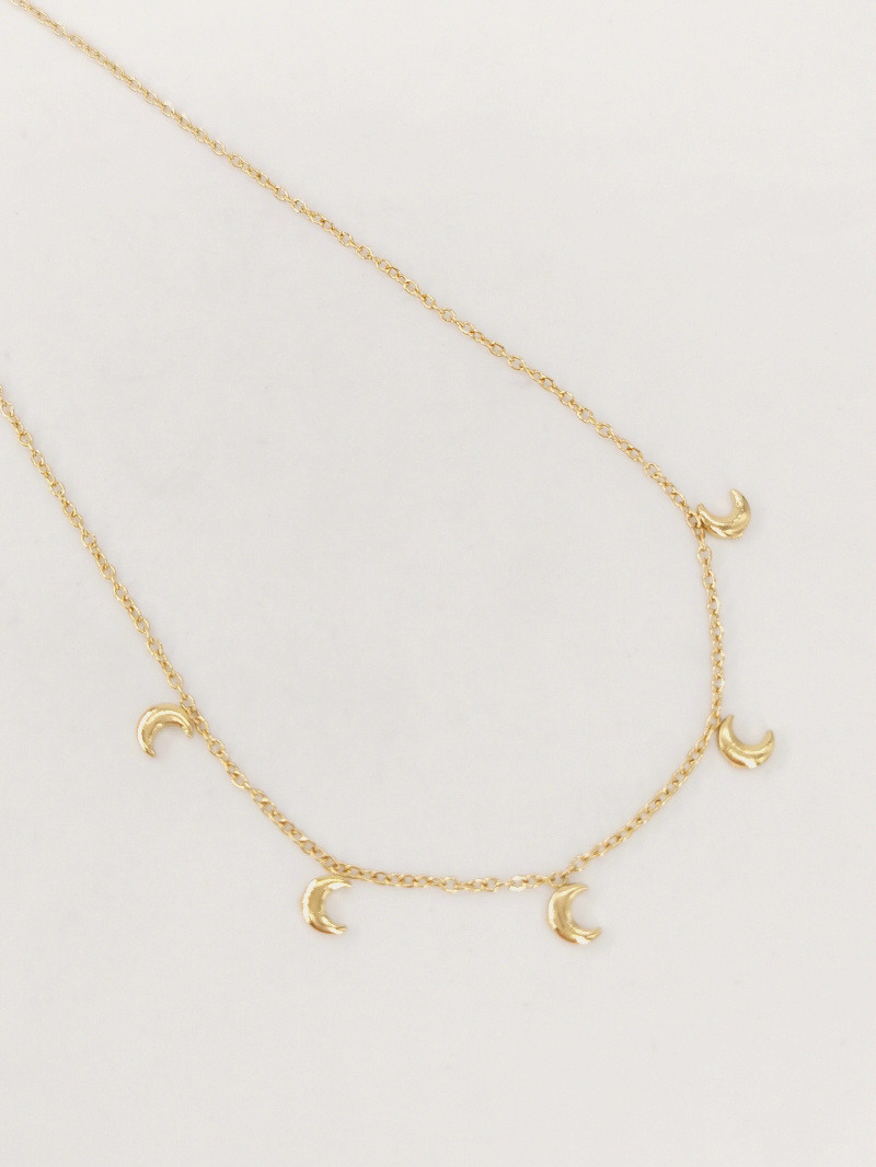 Wholesaler MAISON OKAMI - Stainless steel necklace - moon motif
