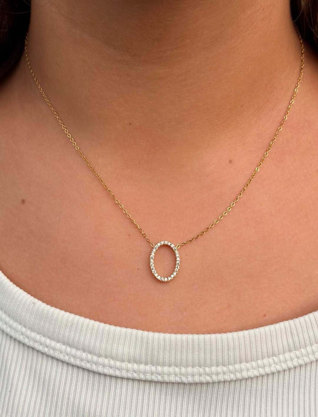 Wholesaler MAISON OKAMI - Stainless Steel Necklace with Oval Pendant