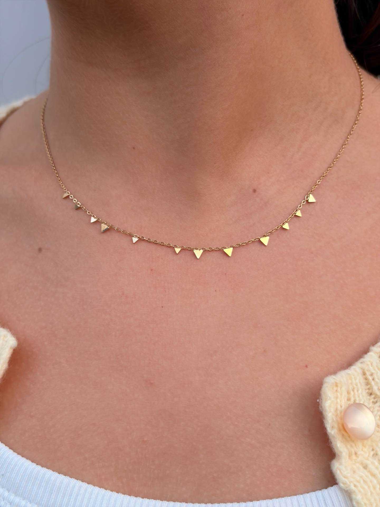 Wholesaler MAISON OKAMI - Stainless Steel Necklace with Triangular Details