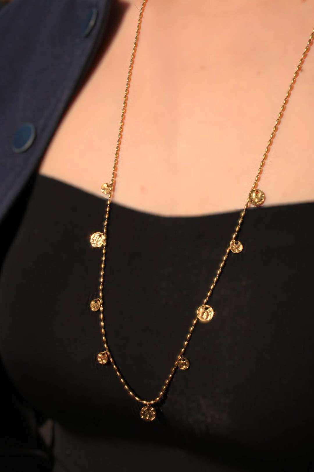 Wholesaler MAISON OKAMI - Mid-length stainless steel necklace with charming charms