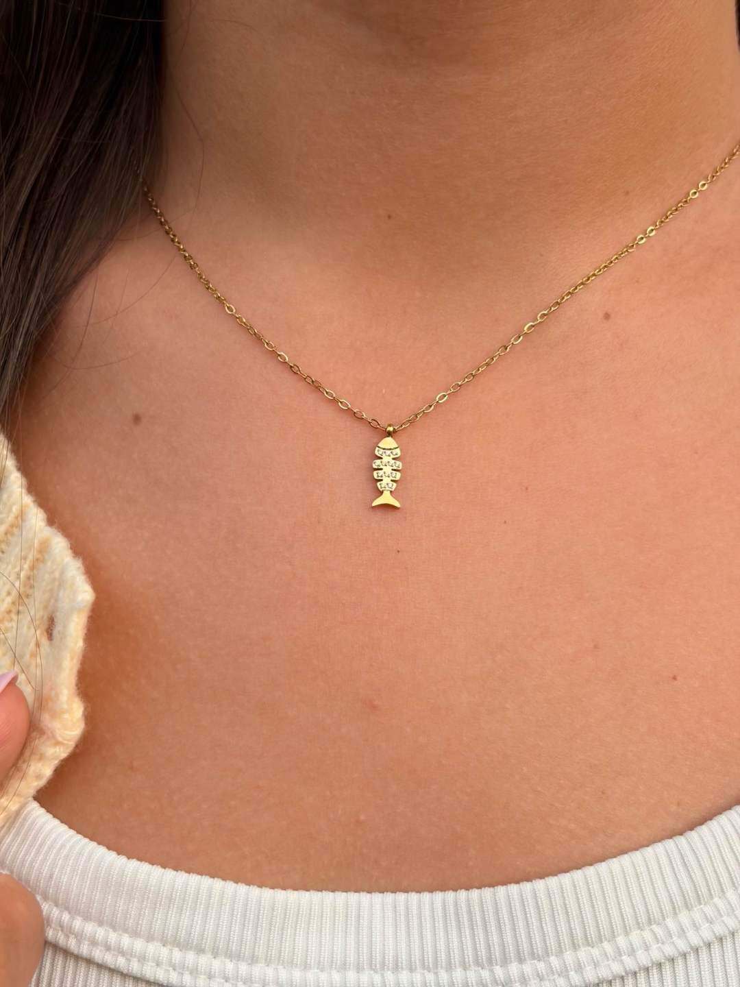 Wholesaler MAISON OKAMI - Stainless Steel Necklace with Fish Pendant