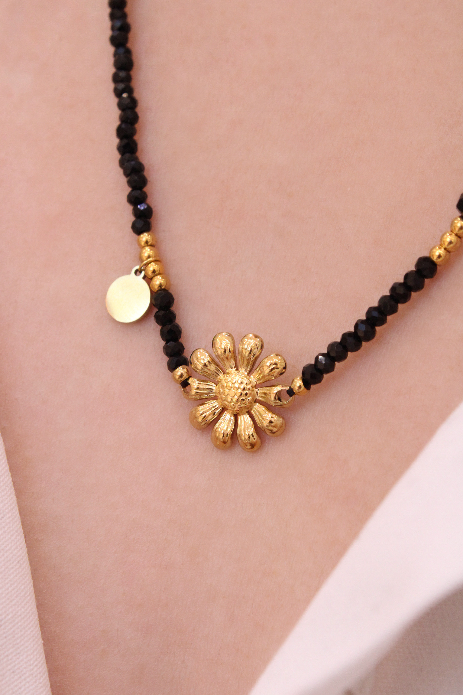 Wholesaler MAISON OKAMI - Golden flower necklace