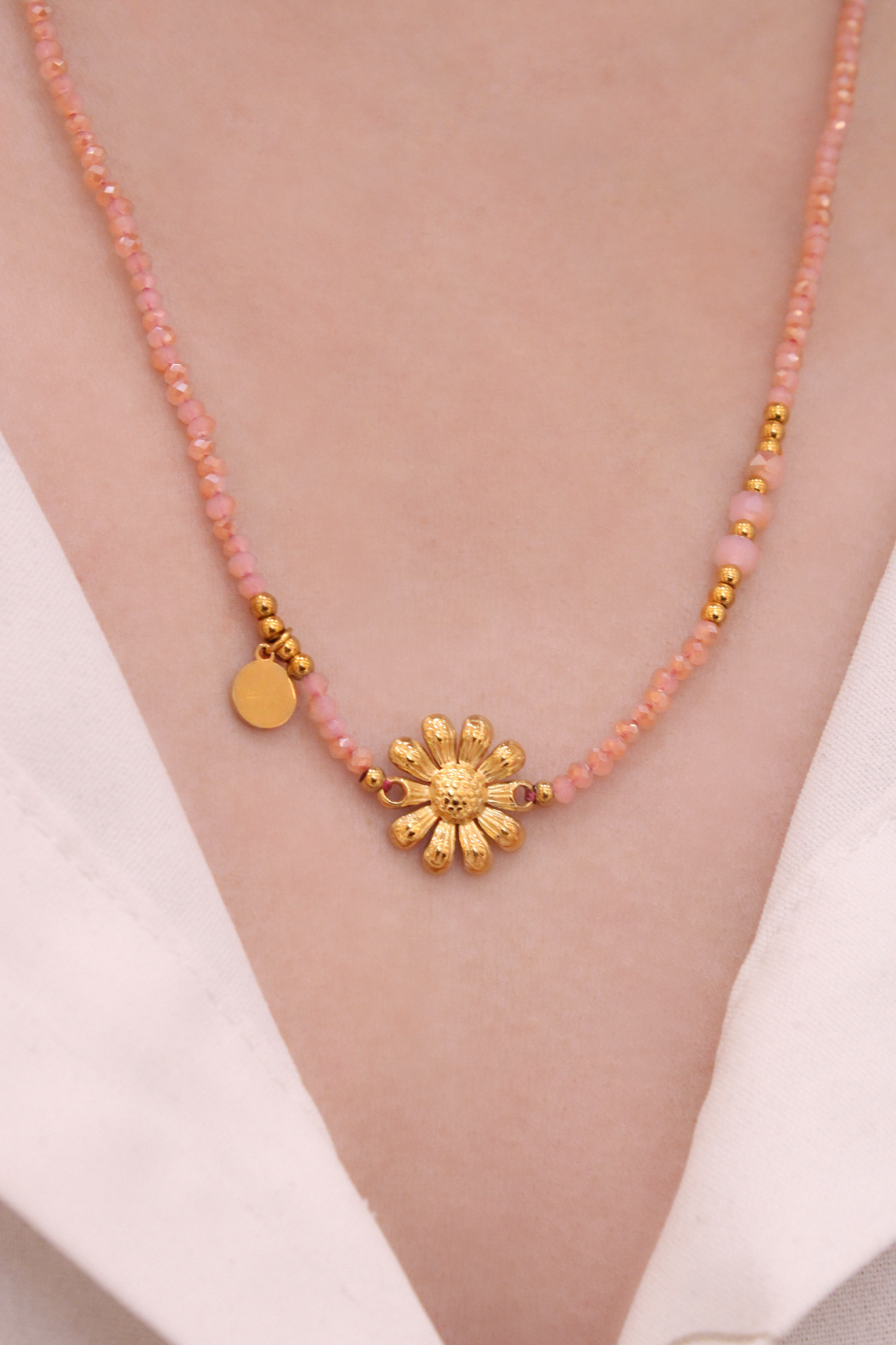 Wholesaler MAISON OKAMI - Golden flower necklace